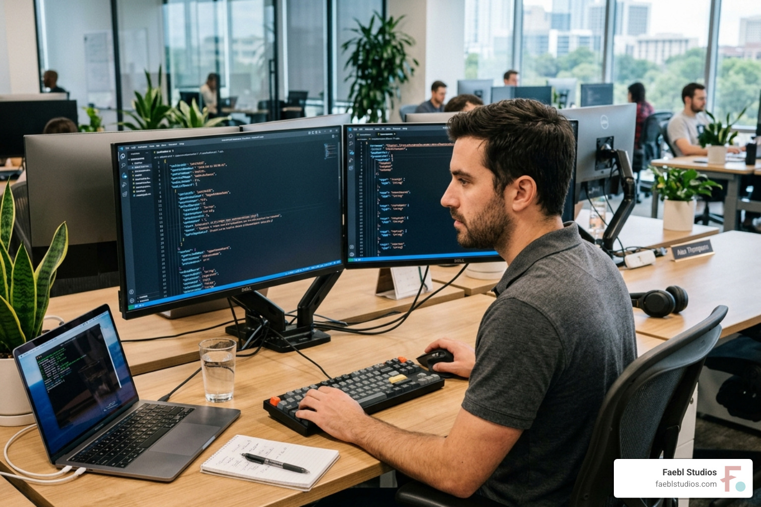 A developer looking at structured data code and schema markup for a healthcare website - how to rank rehab AI A developer looking at structured data code and schema markup for a healthcare website - how to rank rehab AI